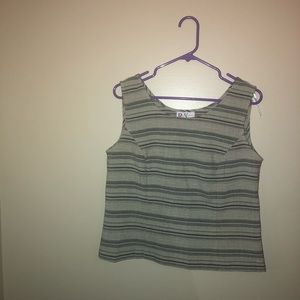 striped polyester tank top